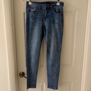 Stag Jeans Womens Skinny Denim Pants Medium Wash Whiskered Stretch Size 5/6